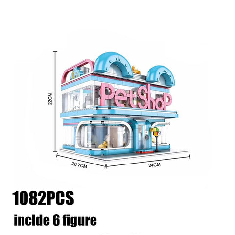Image of Disney Street View Pet Shop Model Building Blocks Figures