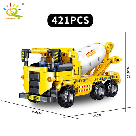 Image of City Construction Vehicle Car Bricks Toy For Children Gift