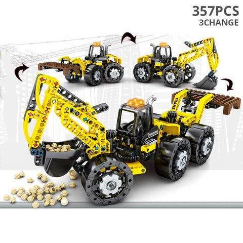 Image of City Construction Vehicle Car Bricks Toy For Children Gift