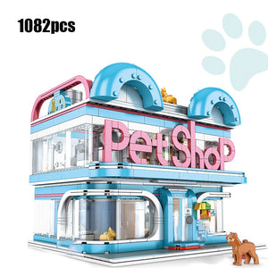 Disney Street View Pet Shop Model Building Blocks Figures