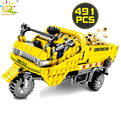 Image of City Construction Vehicle Car Bricks Toy For Children Gift